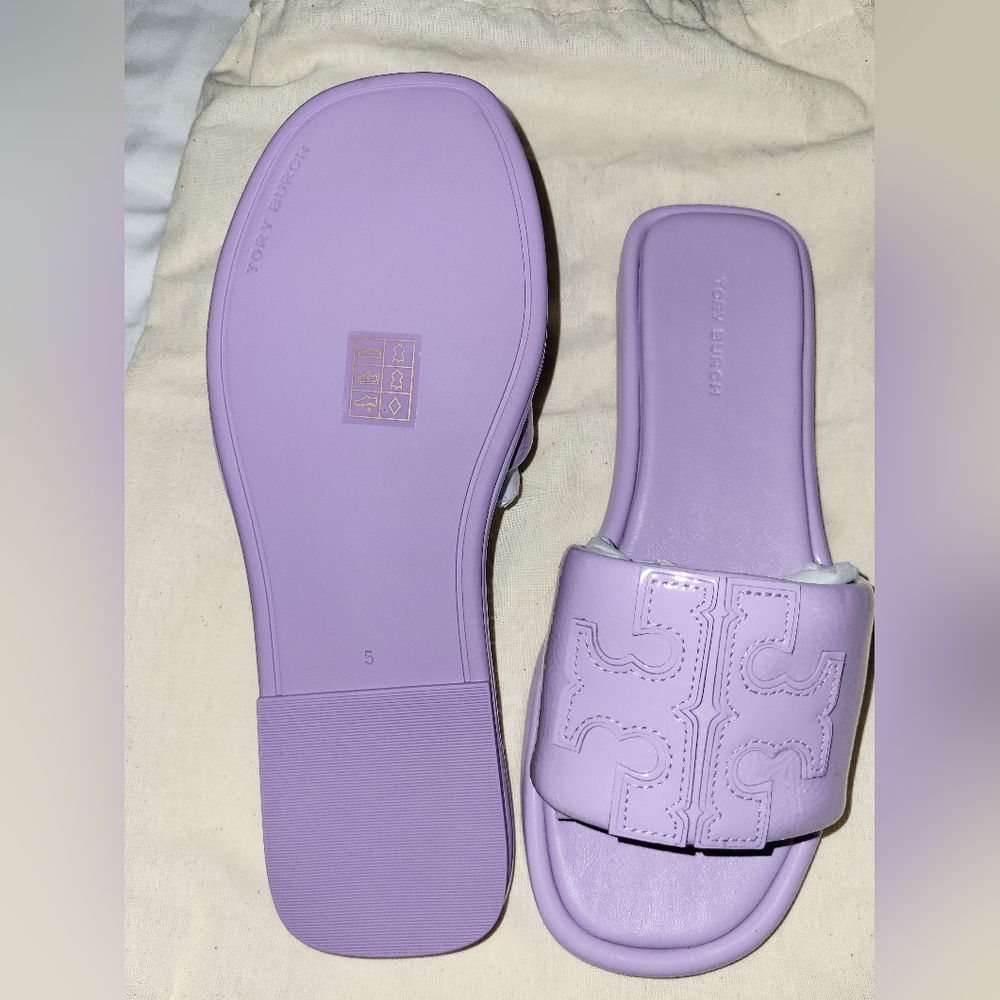 tory burch double-t slides Purple - Picture 2 of 2